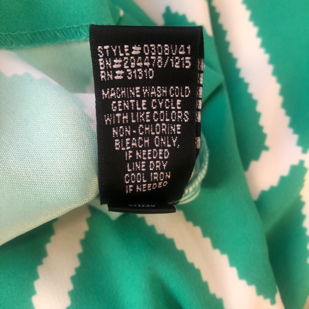 Alyx Green Geometric Midi Sheath Dress Size 4 - Picture 16 of 16